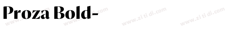 Proza Bold字体转换